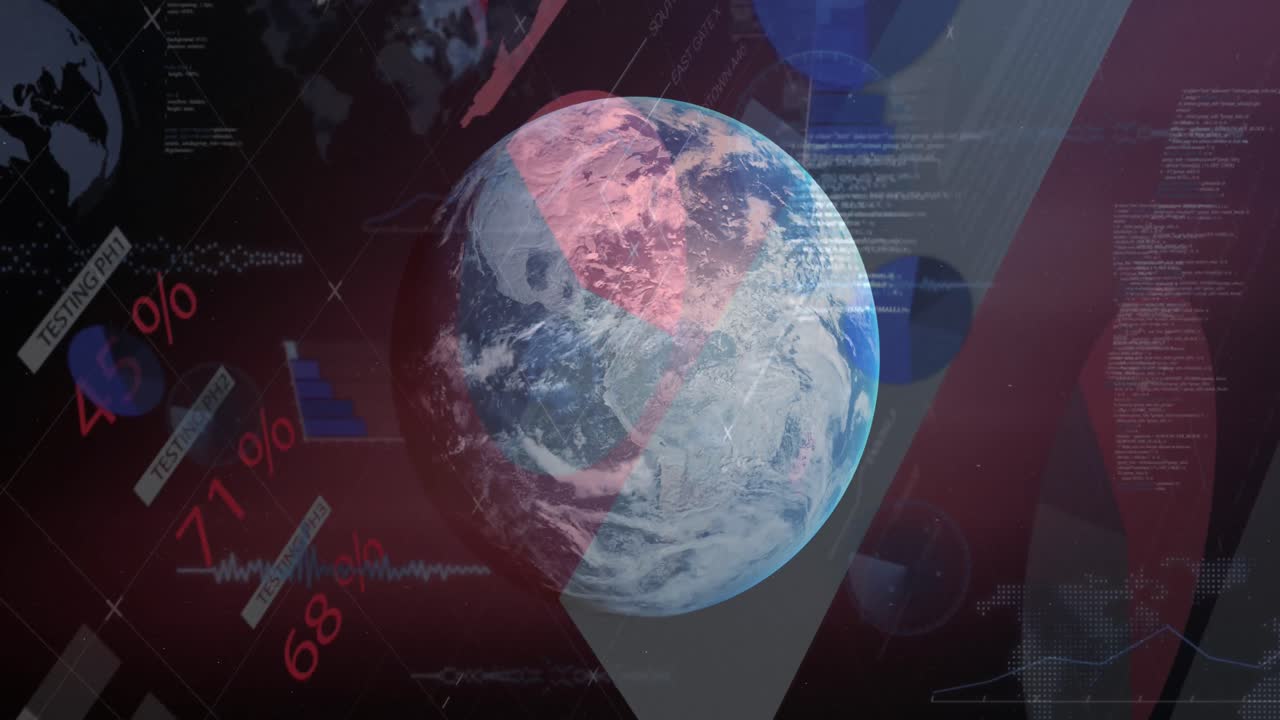 데이터 프로세싱에 대한 지구의 애니메이션