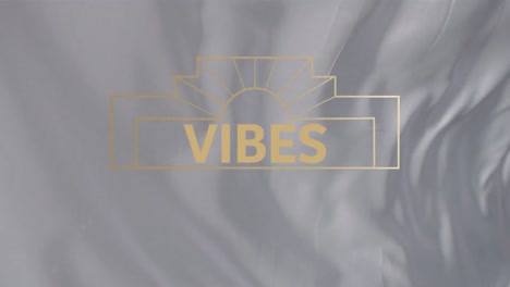 animación de texto con vibraciones sobre fondo gris