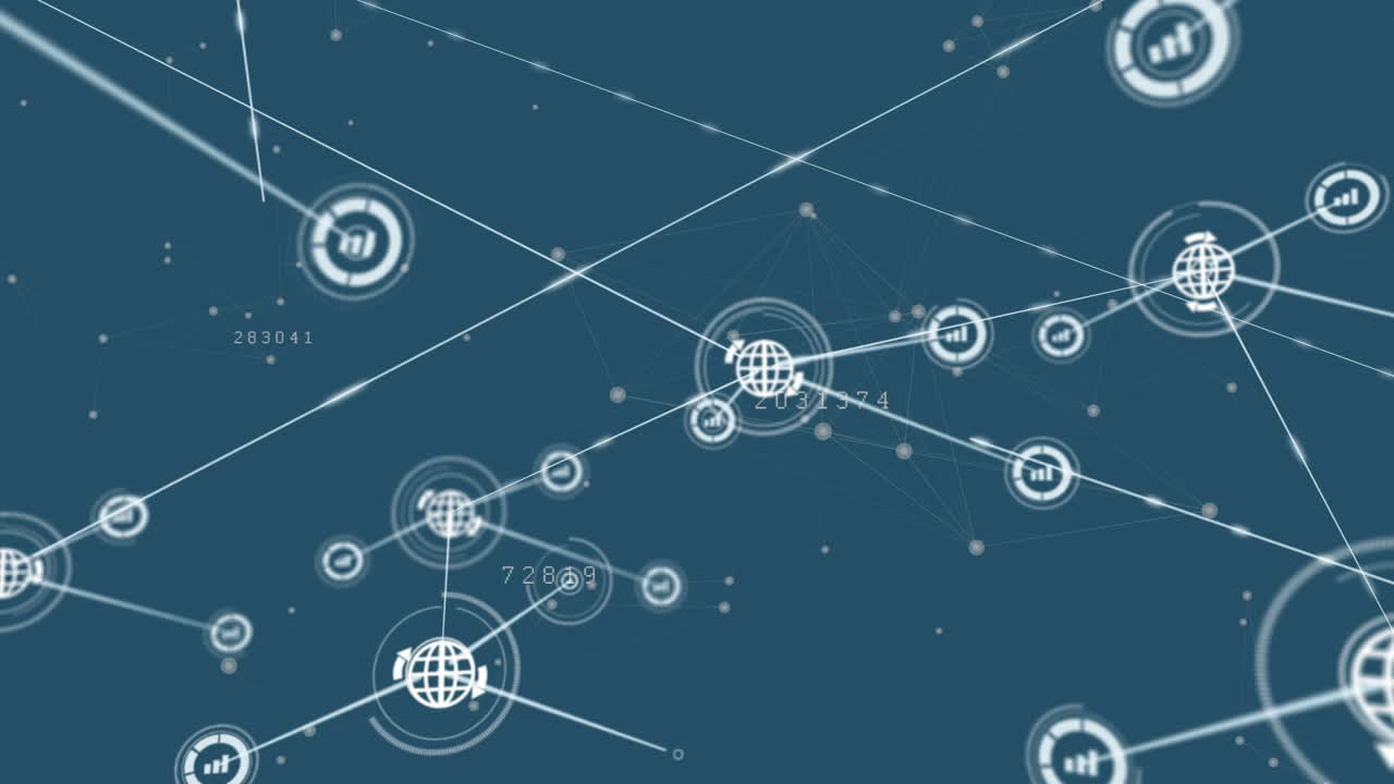 una serie de números que representan diferentes aspectos de la tecnología en línea