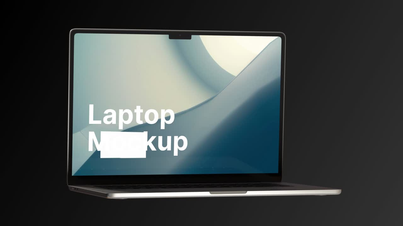 Maqueta de portátil 3d