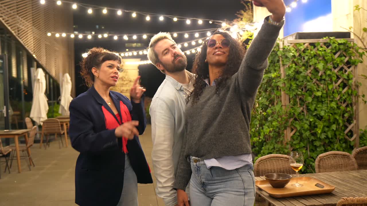 Group of Friends Enjoying a Night Out