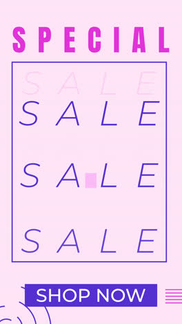 purple and pink special sale banner
