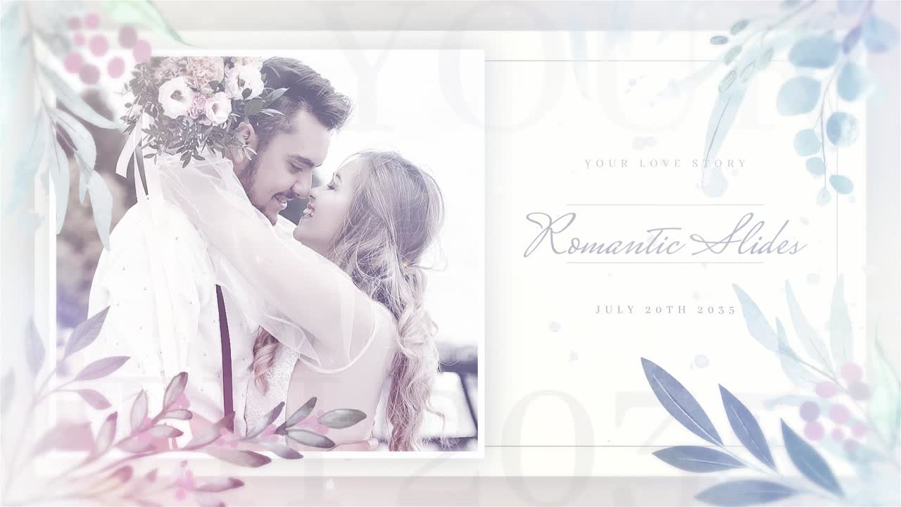 Presentación de diapositivas de historia de amor