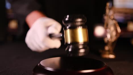 a closeup of a judges gavel, highlighting its symbol of authority in a professional legal setting