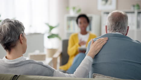 elderly couple in therapy session