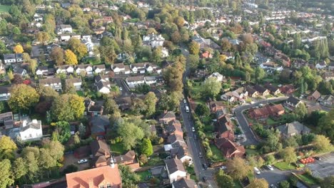 Aerial-View-of-Woolton-Village-,-southern-part-of-Liverpool-UK