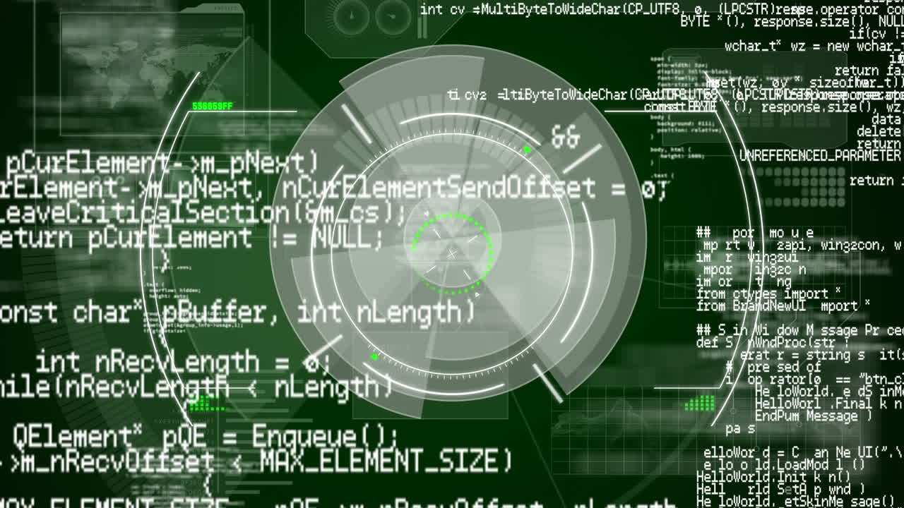 Animation of scope scanning and data processing