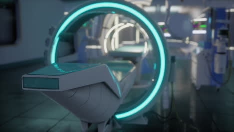 futuristic mri magnetic resonance laboratory