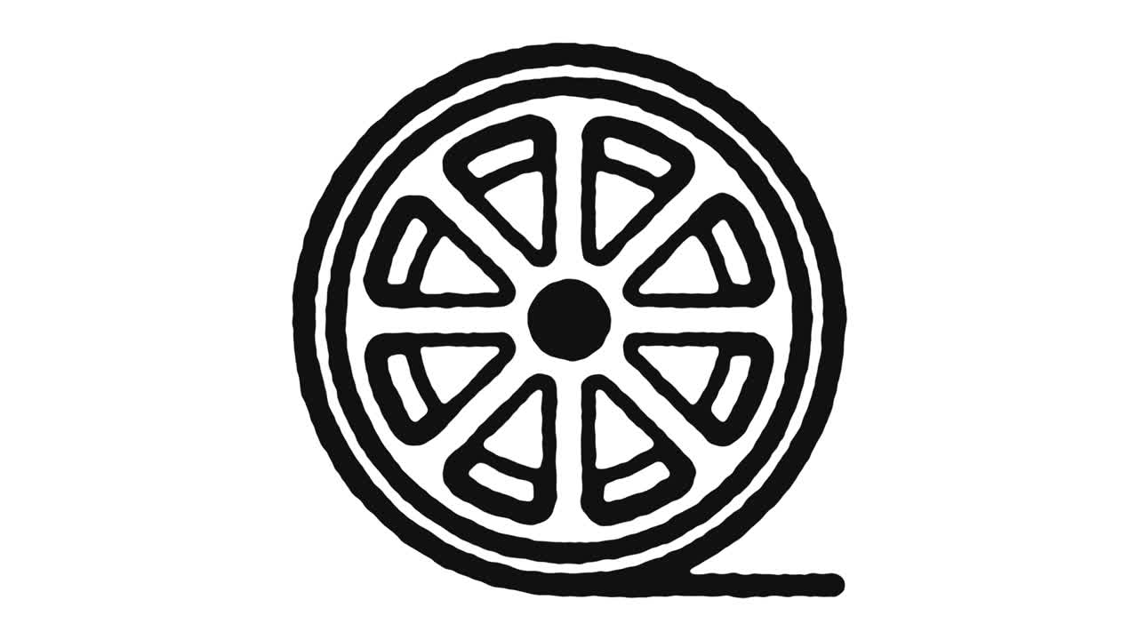 영화 릴 아이콘 애니메이션 영상 및 알파 채널