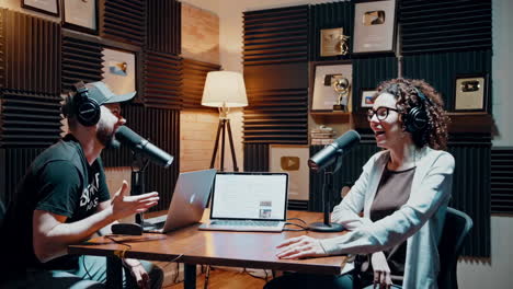 podcast interview in a modern studio