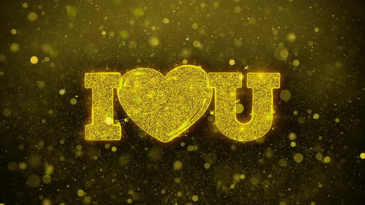 Golden Glitter I Love You