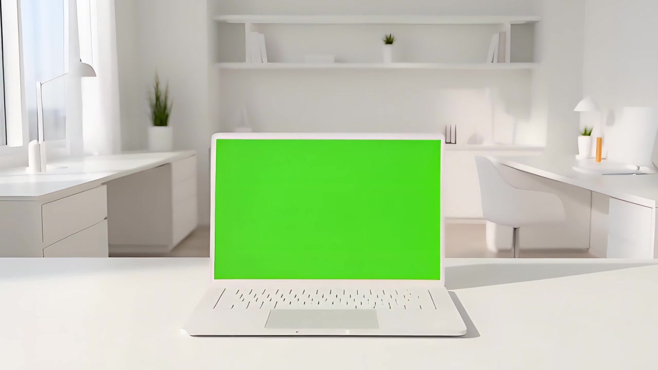 Video Mockup Schermo Verde Laptop 4K