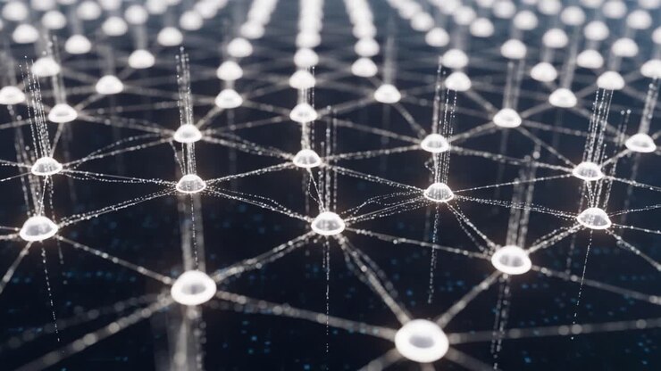 Una visualizzazione ad alta definizione di una rete digitale: esplorando le complessità delle connessioni, del flusso di dati e dei nodi interattivi in un ambiente informatico moderno.
