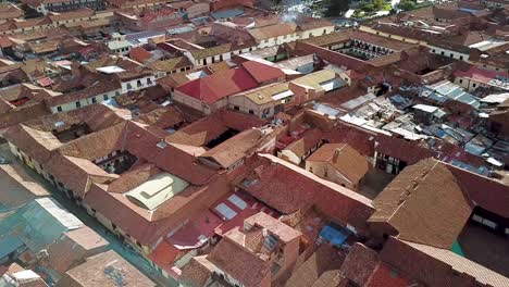 cusco peru city rooftop aerial drone view4.mp4