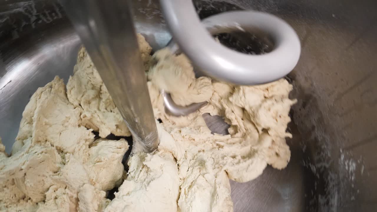 Dough mixing in a commercial kitchen