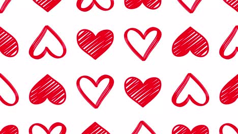 red hearts pattern