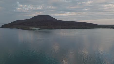 Aerial-Establishing-Shot-of-Isla-Coronado,-Exotic-Travel-Destination-in-Baja-California,-Mexico