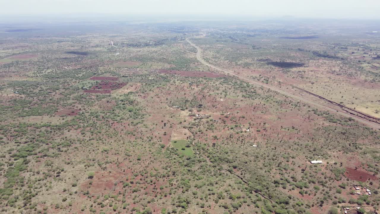 Aziende agricole nella zona semi-desertica dell'Africa, Loitokitok, Kenya