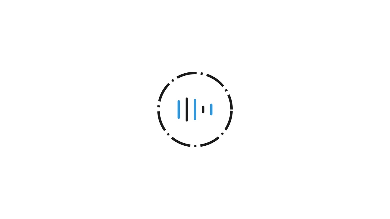 Animated Audio Waveform Icon on White Background