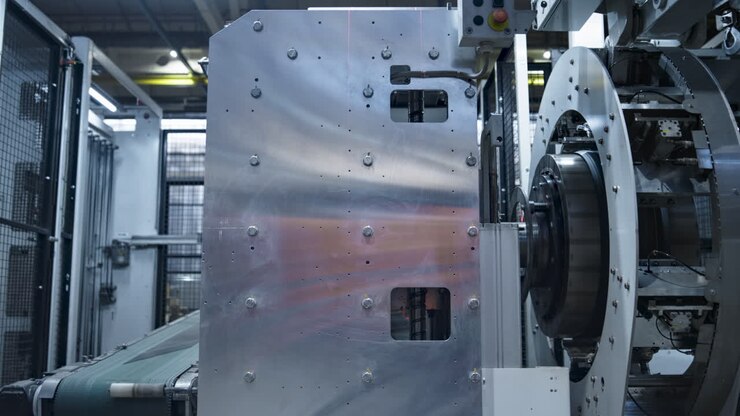 Modern tire production machine working process in technological workshop