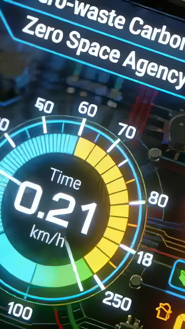 Vertical video: Showing circular gauge dropping Time readout after camera tilt at demo for testing
