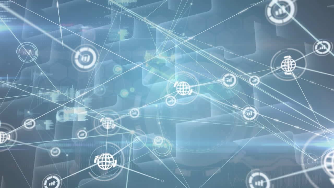 animación de la red de conexiones a través del procesamiento de datos