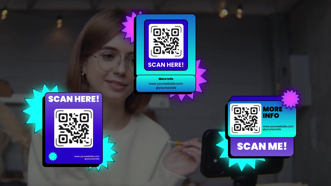 Modern QR Code with Gradient Animation