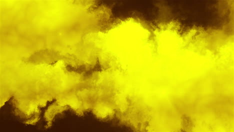 yellow and dark smoke clouds