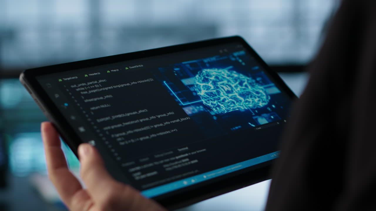 travailleur de hub de serveur optimisant l'utilisation des ressources en utilisant l'ia sur l'appareil, en gros plan