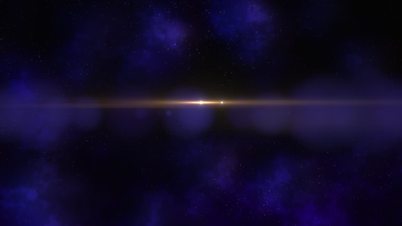 texto de día de espacio de primer plano de animación con luces de neón de movimiento en galaxia