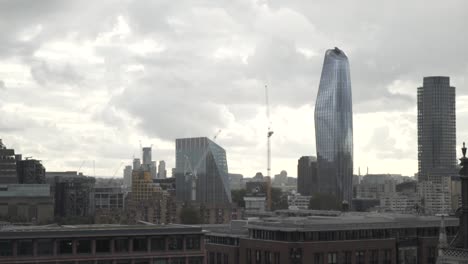 london city skyline on a cloudy day