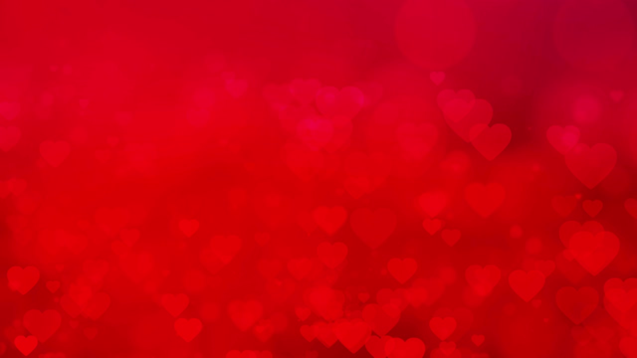 추상적인 발렌타인 배경은 bokeh와 심장입니다.