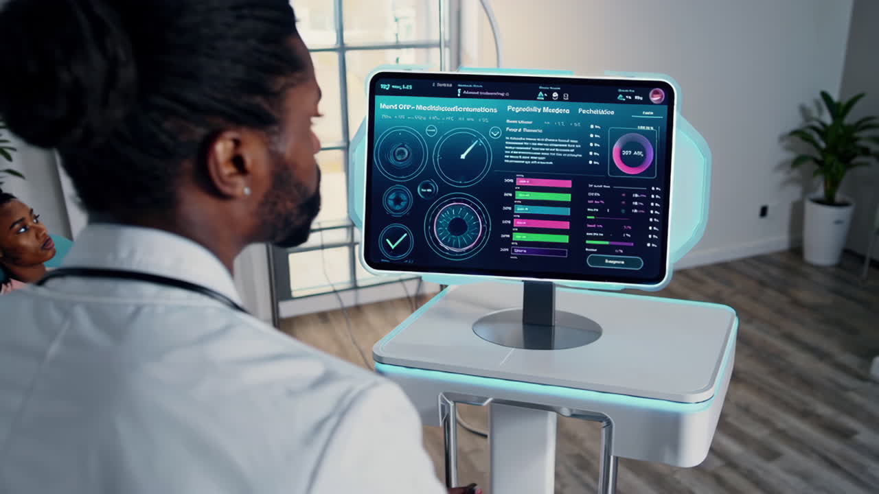 Doctor and Patient using Modern Medical Technology