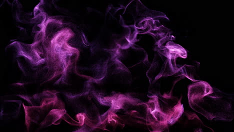 flujo de partículas abstractas púrpura y rosa