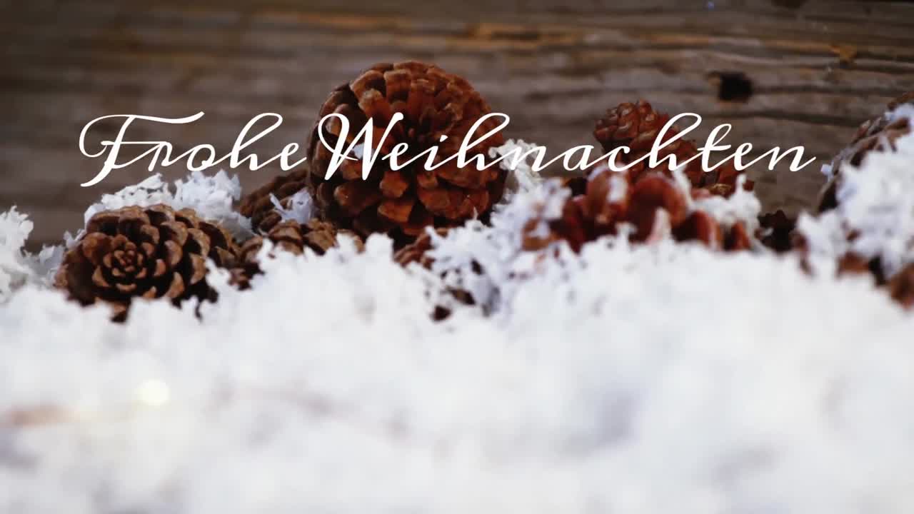 animación de felicitaciones de navidad alemanas texto sobre pinos decoraciones de navidad