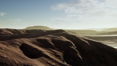 beautiful sand dunes in the sahara desert at sunset