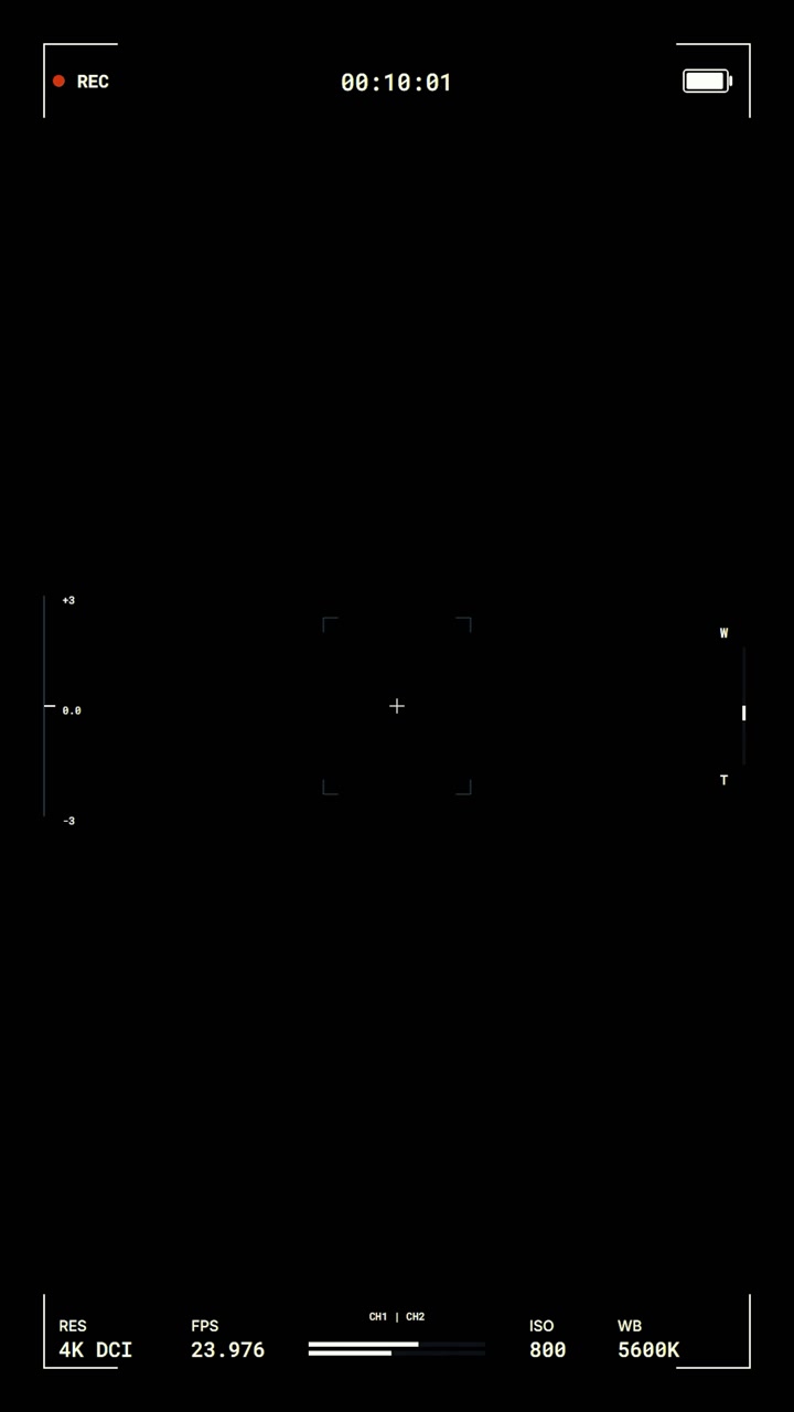 Digital Camera Viewfinder Overlay with Recording Interface