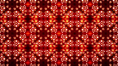 glowing multiple fire color dot lamps on the geometric art tile texture