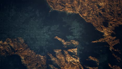 top erial view of the red rock canyon