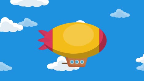 animación de aeronaves. bucle sin costuras