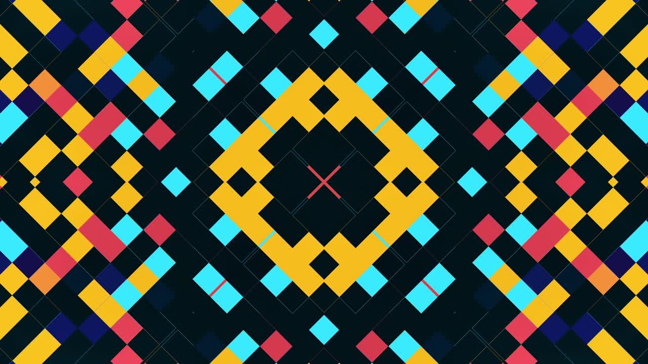 patrón de bloqueo de color de alto contraste que se mueve en un bucle sin costuras