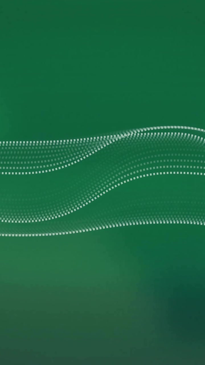 Animazione di linee ondulate fluide su sfondo verde