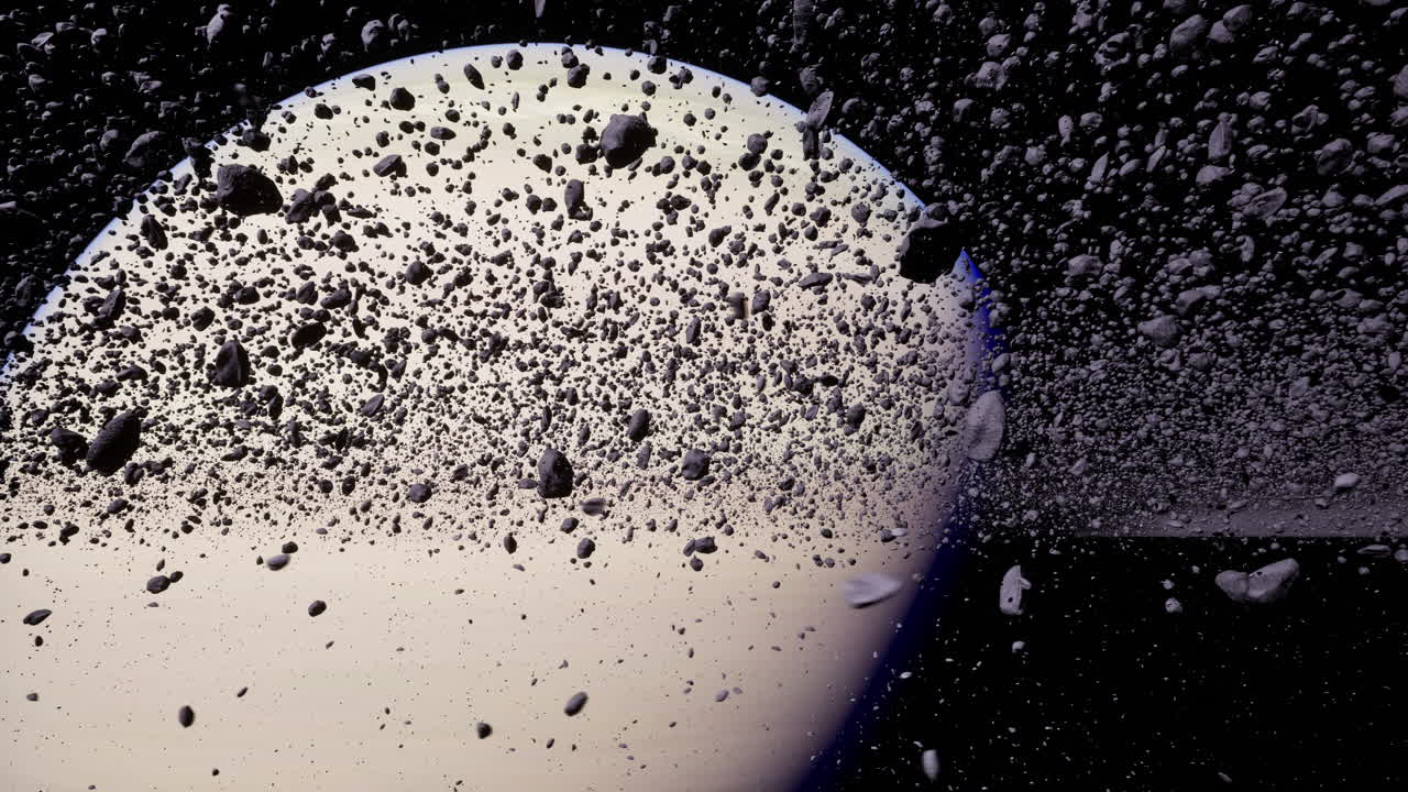 Exploration of saturns rings and surrounding debris in outer space