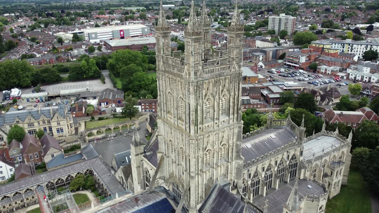 Aerial View of a Grand Cathedral