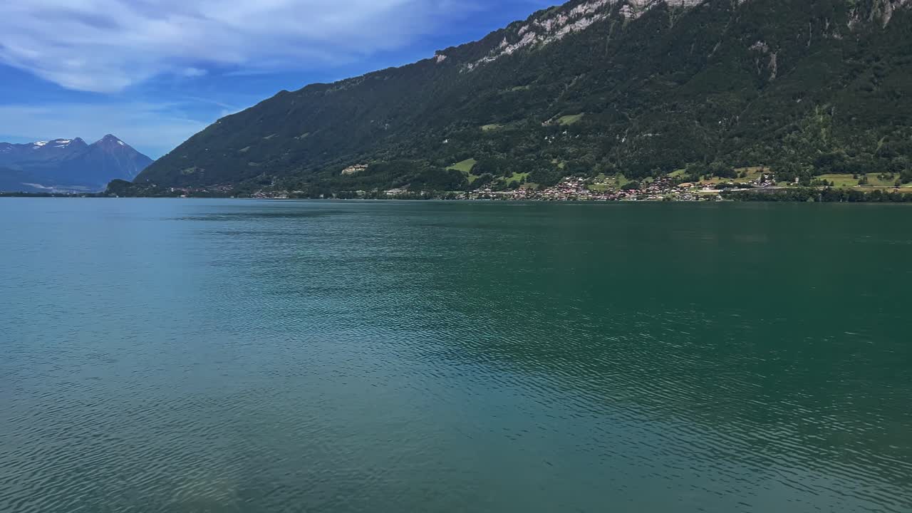 Serene Lake and Mountain Landscape in Switzerland