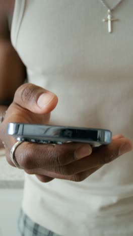 man using a smartphone