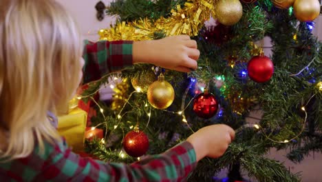 boy at home at christmas time