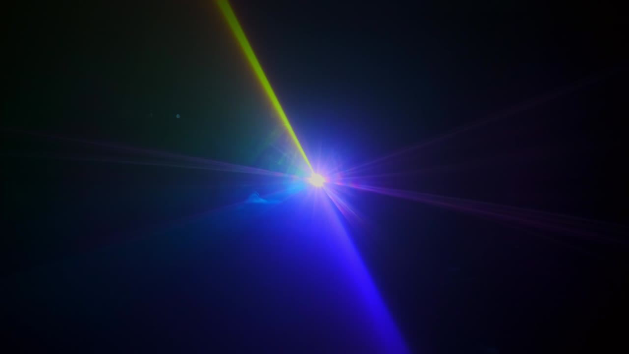 las formas abstractas crean luz de diferentes colores.