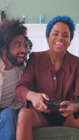 friends enjoying an exciting gaming session at home on a relaxing afternoon