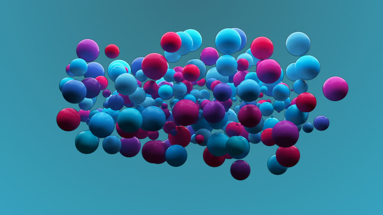 Digitally generated video of bubbles